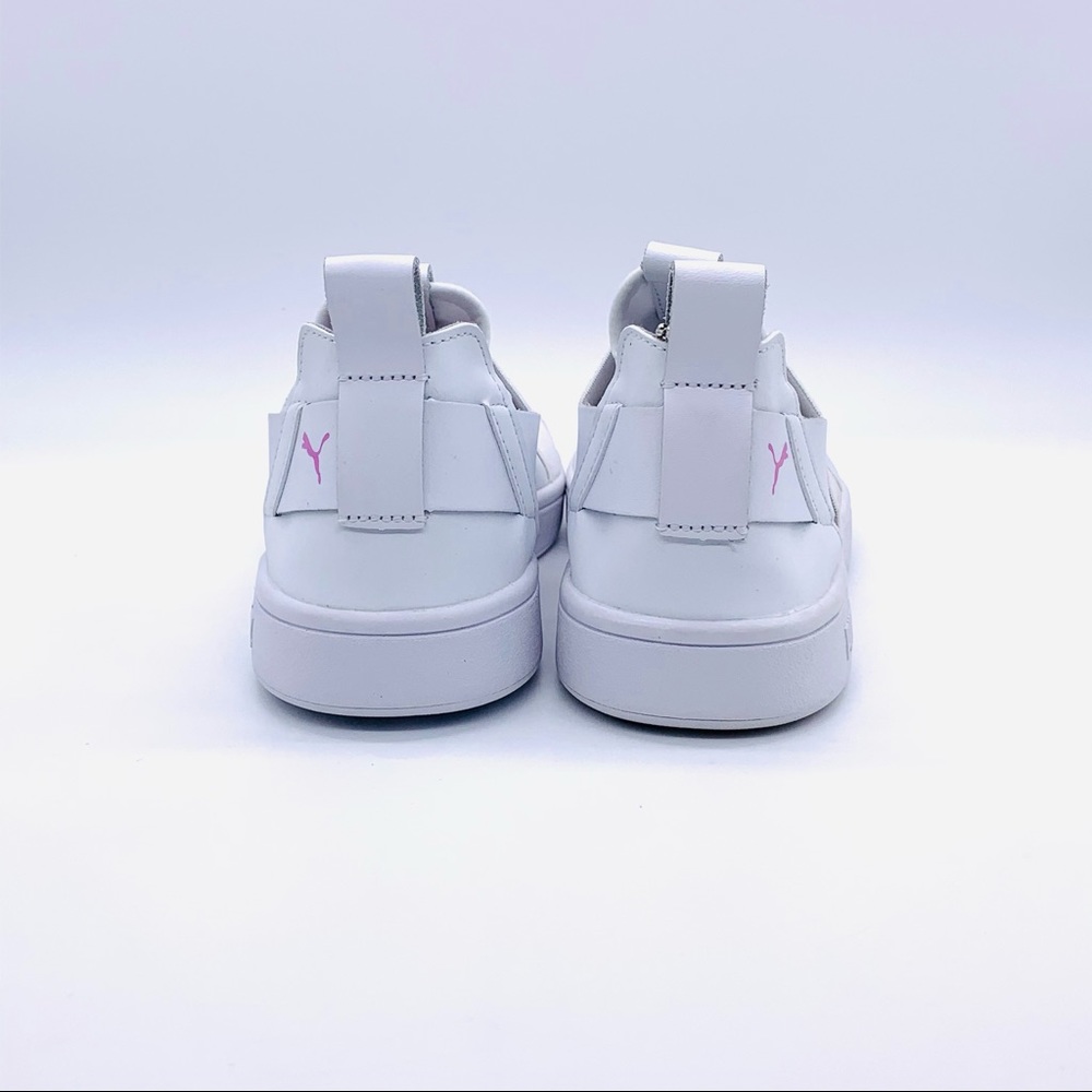Puma Womens Smash V2 Slip On White-pale Pink Shoes - Picture 7 of 11